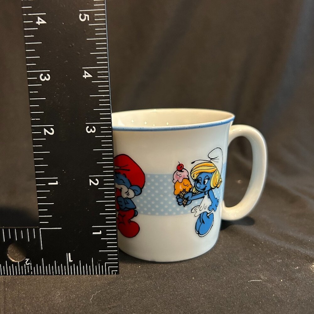 1982 Smurf Mug - Jokey Smurf, Papa Smurf, Smurfette - RARE & In great condition
